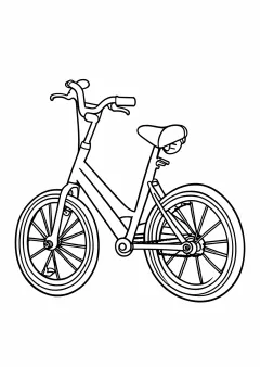 数字ぬりえ・じてんしゃ（脳トレ）