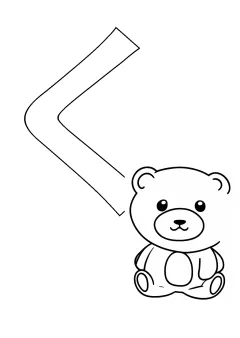 ひらがな「く」の塗り絵