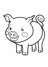 数字ぬりえ・ぶた（脳トレ）