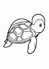 数字ぬりえ・かめ（脳トレ）