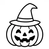 ハロウィンかぼちゃの塗り絵