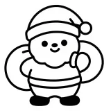 クリスマス・サンタさんの塗り絵