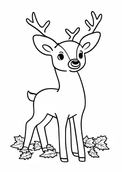 しかの塗り絵