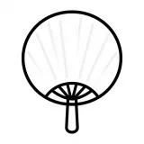 うちわの塗り絵
