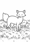 きつねの塗り絵