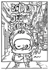 バンクシー風の塗り絵