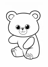 熊の赤ちゃんの塗り絵