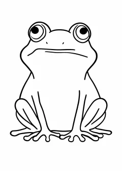 数字ぬりえ・かえる（脳トレ）