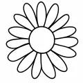 紫苑の花の塗り絵