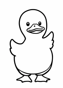 あひるの塗り絵
