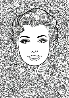 マリリン・モンローの塗り絵
