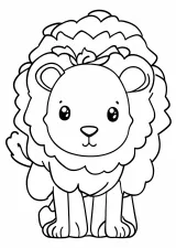 ライオンの塗り絵