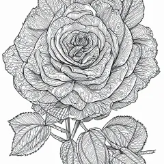 バラの植物画（大人向け）