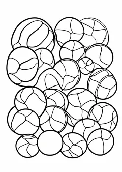おはじきの塗り絵