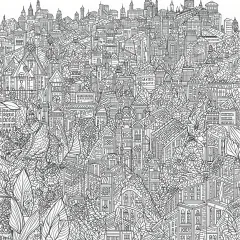 都市の風景画（大人向け）