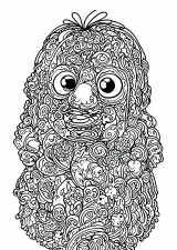 ベーコン風の塗り絵