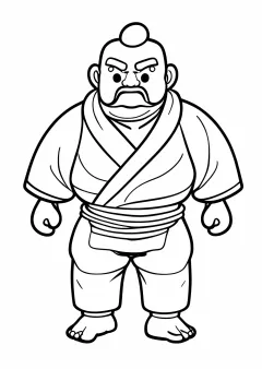 紙相撲の塗り絵