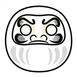 だるまの塗り絵（高齢者向け・簡単）