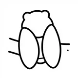 セミの塗り絵