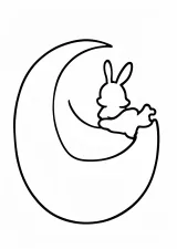 数字ぬりえ・お月見（脳トレ）