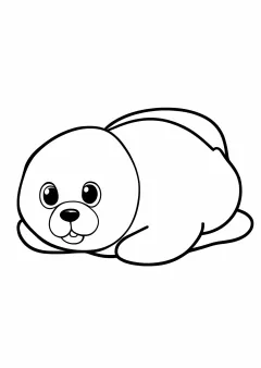 あざらしの塗り絵