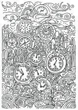 ダリ風の塗り絵