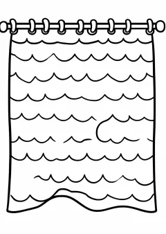 のれんの塗り絵