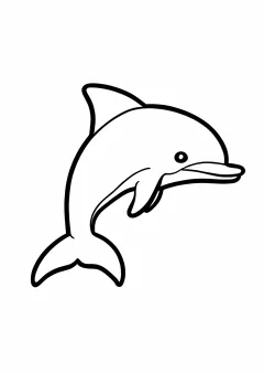 数字ぬりえ・いるか（脳トレ）