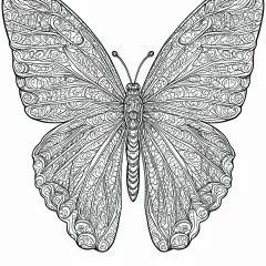 蝶の模様画（大人向け）