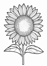 数字ぬりえ・ひまわり（脳トレ）