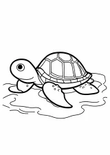かめの塗り絵