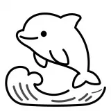 いるかの塗り絵