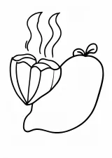 焼き芋（さつまいも）の塗り絵