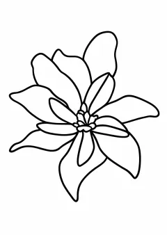辛夷の塗り絵
