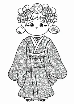 着物の塗り絵