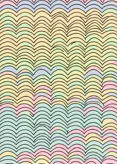 波の塗り絵（見本）