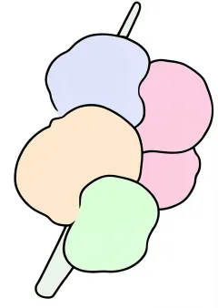 おだんごの塗り絵（見本）