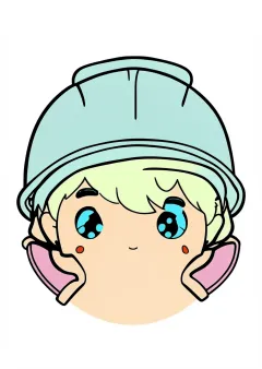 数字ぬりえ・かぶと（脳トレ）（見本）