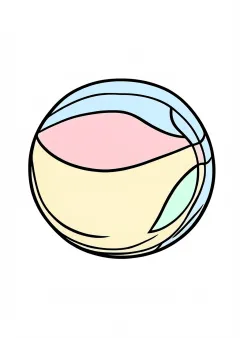 けまりの塗り絵（見本）