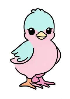 数字ぬりえ・ひよこ（脳トレ）（見本）
